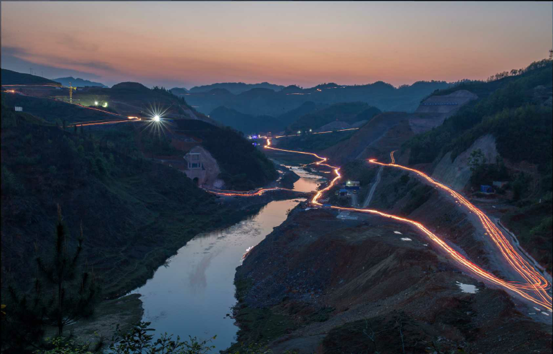 2018年3月29日黃家灣水利樞紐工程夜景，攝影 楊良強(qiáng) (1)_好圖看看.jpg